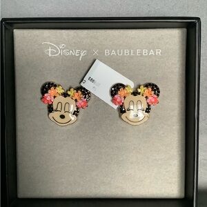 BaubleBar Disney Floral Minnie Earrings